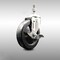 Service Caster 5 Inch 316SS Soft Rubber Wheel Swivel 12mm Threaded Stem Caster with Brake SCC-SS316TS20S514-SRS-TLB-M1215 - alternate 2